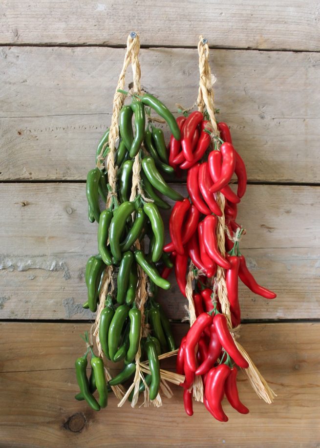 Group Photo Green And Red Pepper Strands
