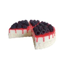 Counterfeit Cake Slices Raspberries 6 Pieces