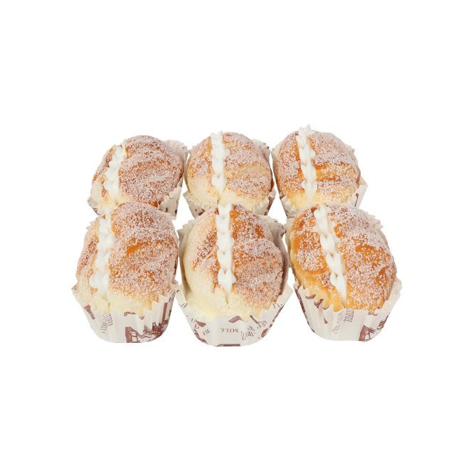 Fake-Puddingbrötchen-Set 6-teilig