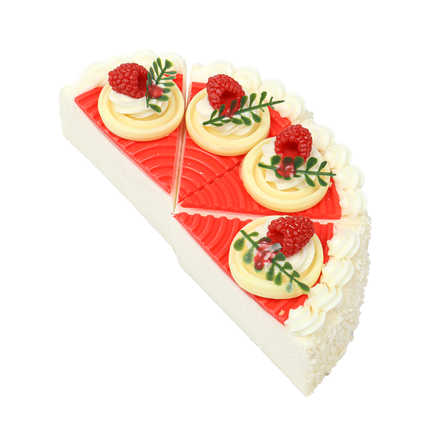 Nep slagroomtaart voor educatie | 4 stuks neptaart punten voor kookdemonstraties | Decofoodshop.nl