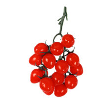 Kunst tros tomaten bundel rood – 16 nep trostomaatjes met groen kroontje voor keukens | Decofoodshop.nl