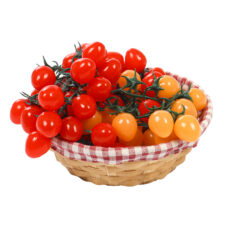 Decoratieve nep trostomaatjes bundel oranje | 16 stuks oranje kunst tomaatjes voor decoratie | Decofoodshop.nl